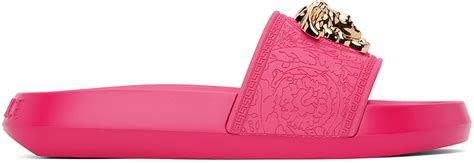 versace pink slides